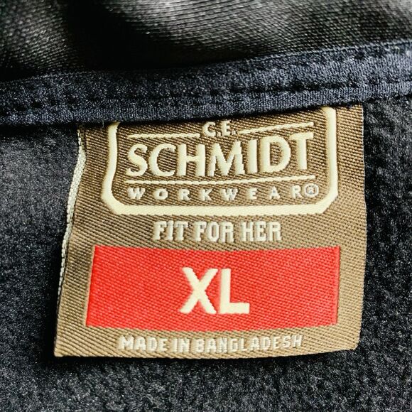 CE Schmidt Workwear for Her XL Quarter Zip PopOver Zippered Pockets Black - Picture 3 of 10